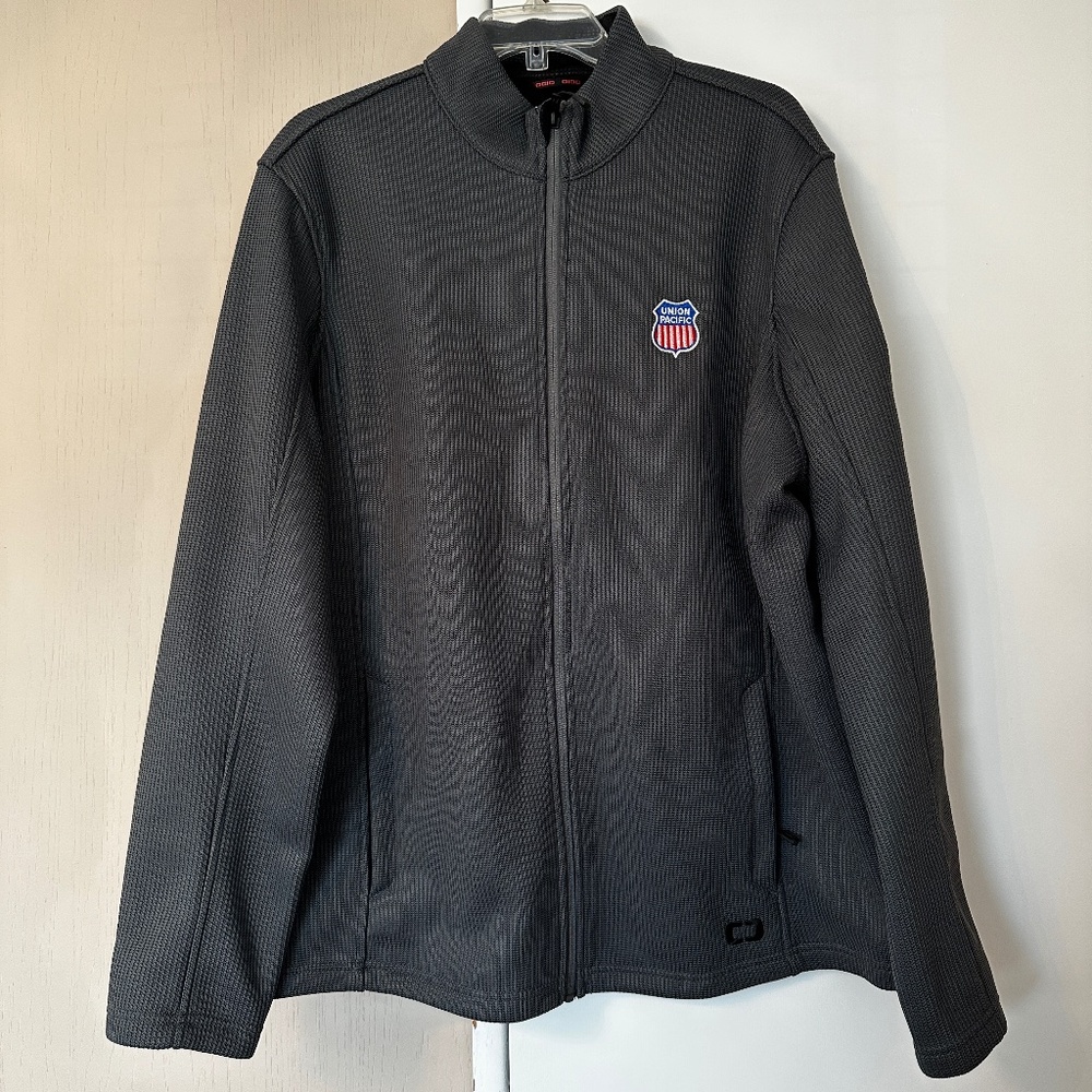 Ogio Union Pacific Men’s XL Gray Ribbed Knit Jacket